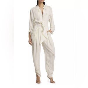 Stella McCartney Metallic Tie-Front Jumpsuit size 38/us size 4
